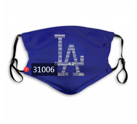 2020 Los Angeles Dodgers Dust mask with filter 75->mlb dust mask->Sports Accessory